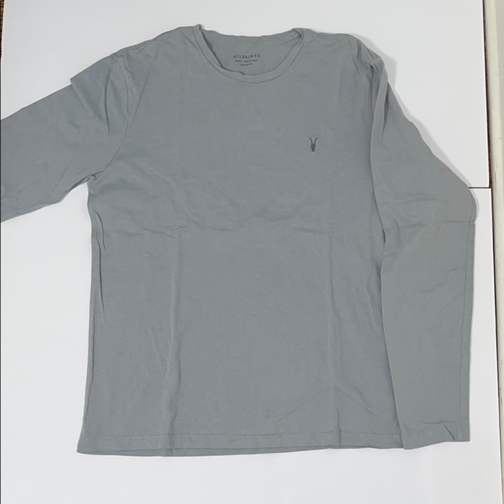 All Saints Men’s Medium Long Sleeve Crew T-Shirt